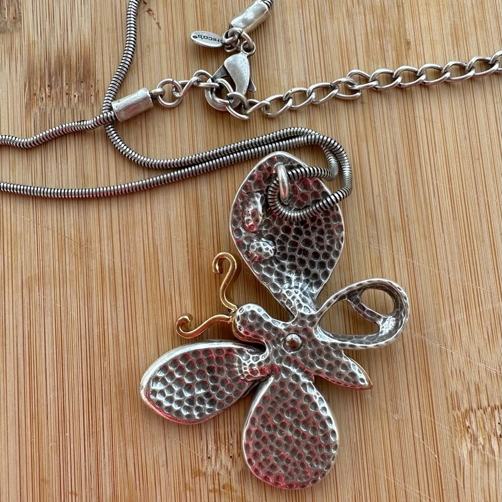 CHICO’S Butterfly Statement Necklace - Picture 3 of 8